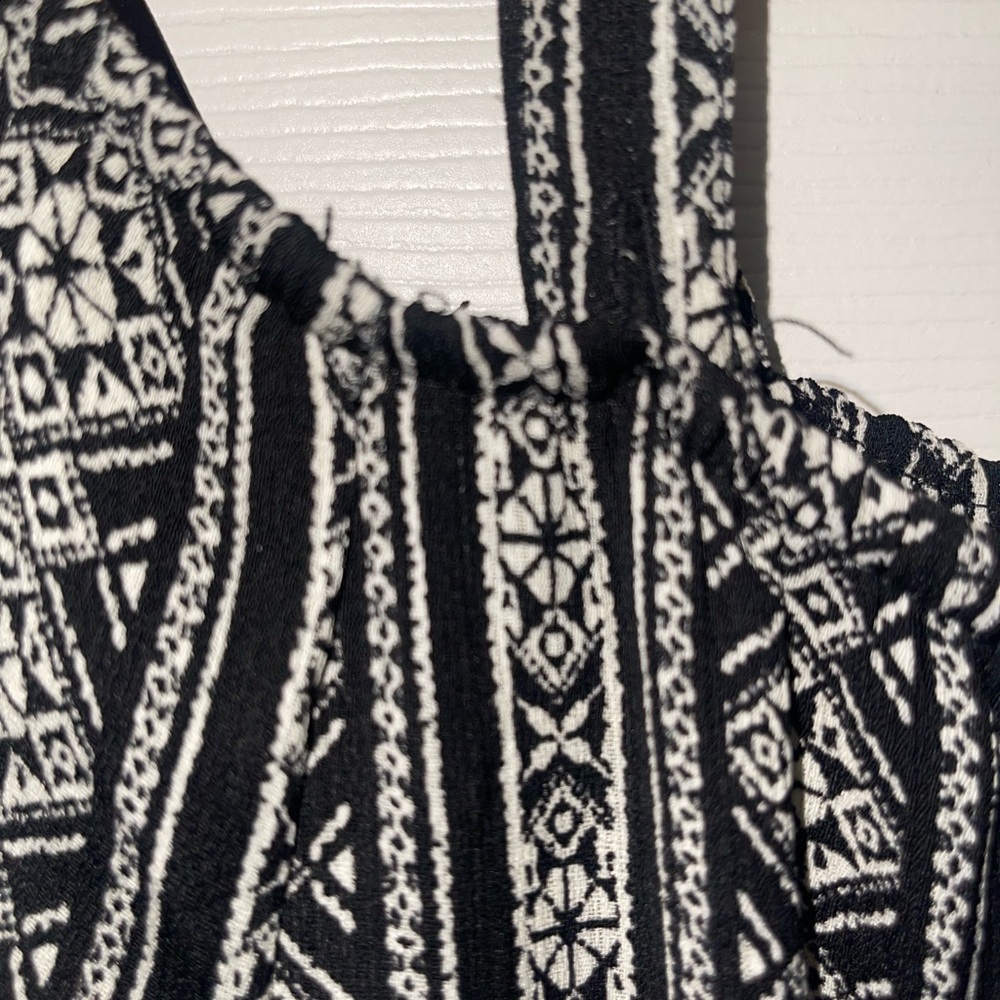 As U Wish Black and White Patterned Jumpsuit - Picture 11 of 11
